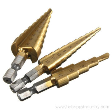 HSS Titanium Coated Step Drill Bit Set